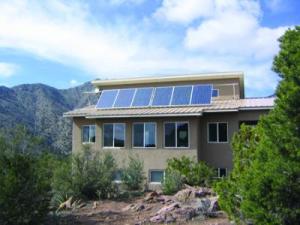 Solar Panels on an off-grid house.